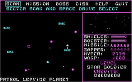 In game image of Starlord on the Microsoft DOS.