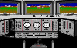 In game image of Steel Thunder on the Microsoft DOS.