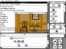 In game image of Wonderland on the Microsoft DOS.