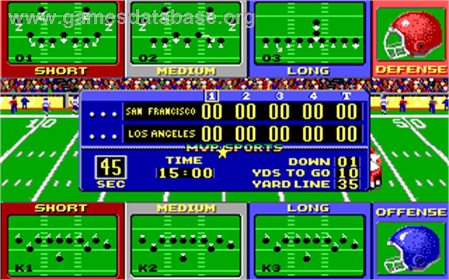 Abc Monday Night Football - Microsoft DOS - Artwork - In Game