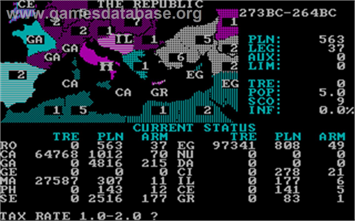 Annals Of Rome - Microsoft DOS - Artwork - In Game