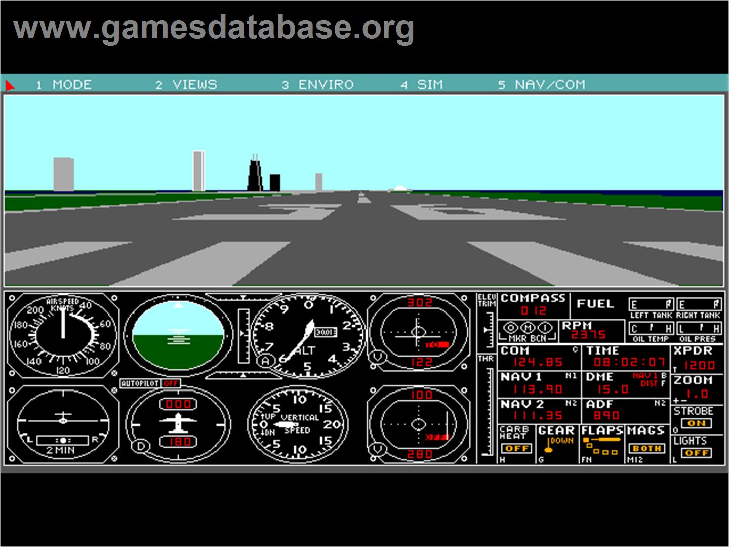 Microsoft Flight Simulator 3 - Microsoft DOS - Artwork - In Game