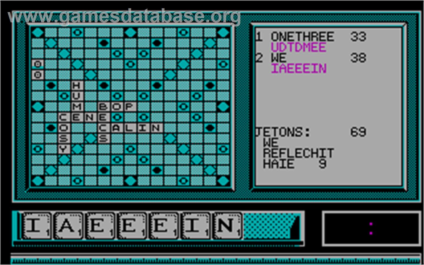 Scrabble (1992) - Microsoft DOS - Artwork - In Game