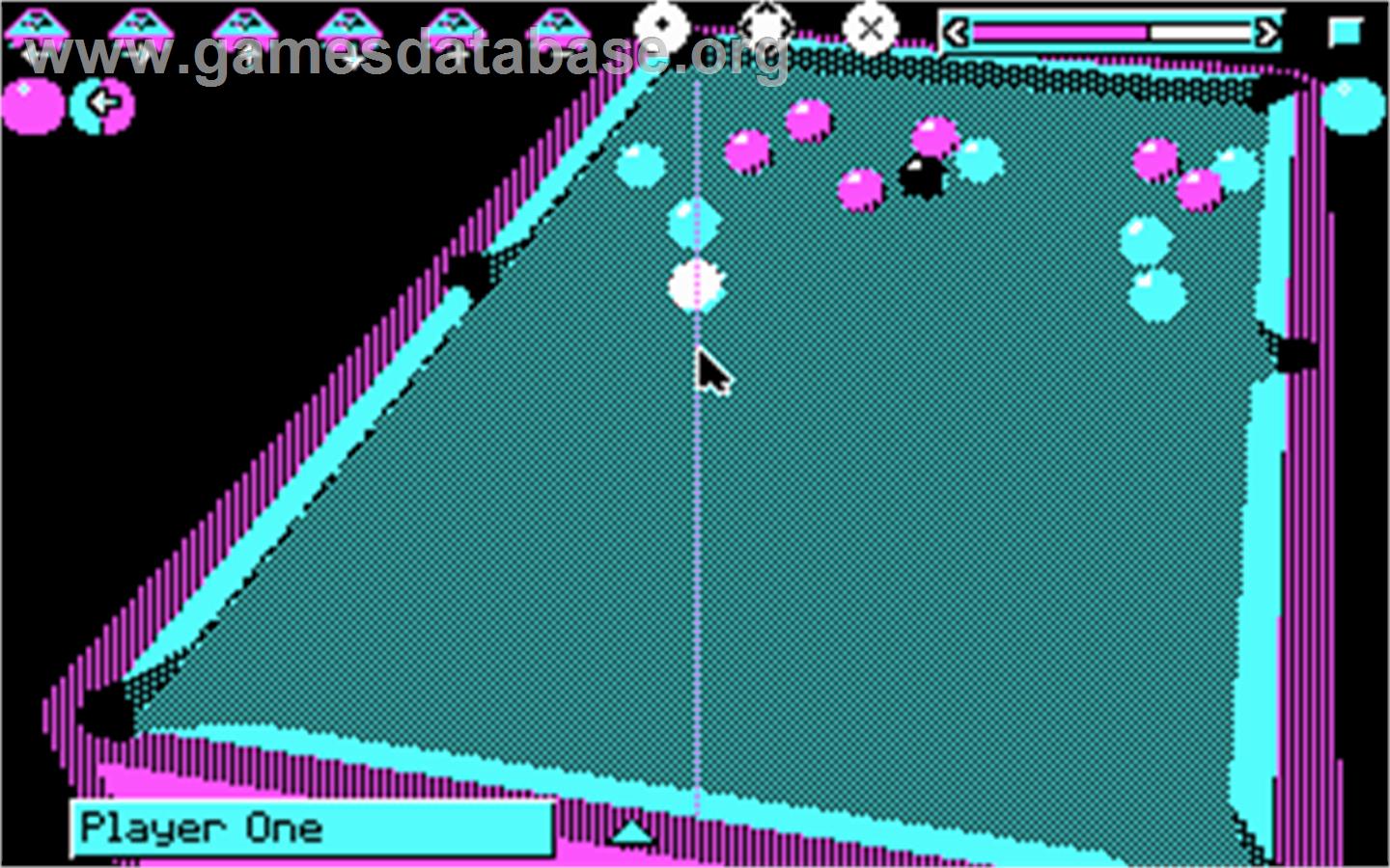 Sharkey's 3D Pool - Microsoft DOS - Artwork - In Game