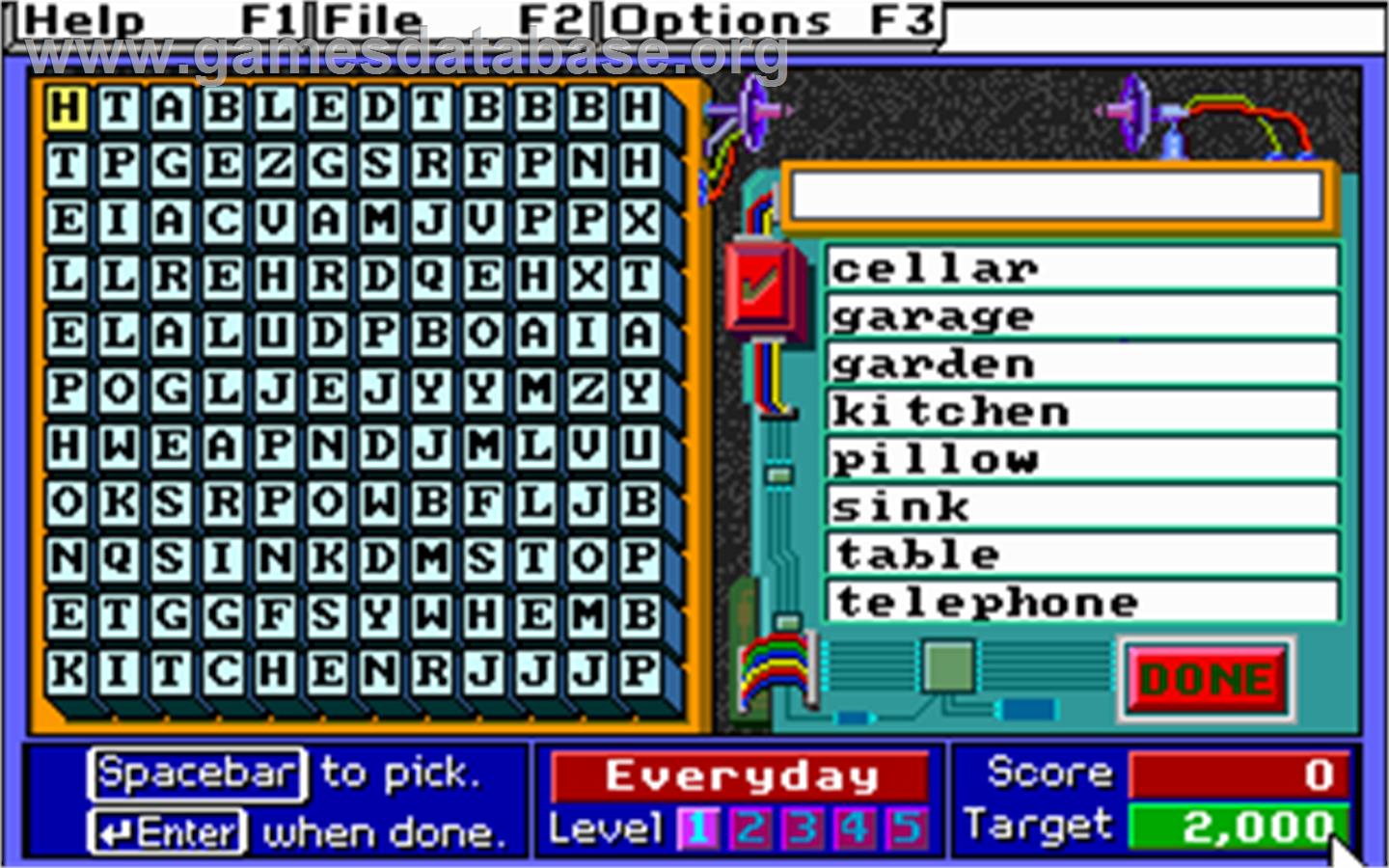 Super Solvers - Spellbound! - Microsoft DOS - Artwork - In Game