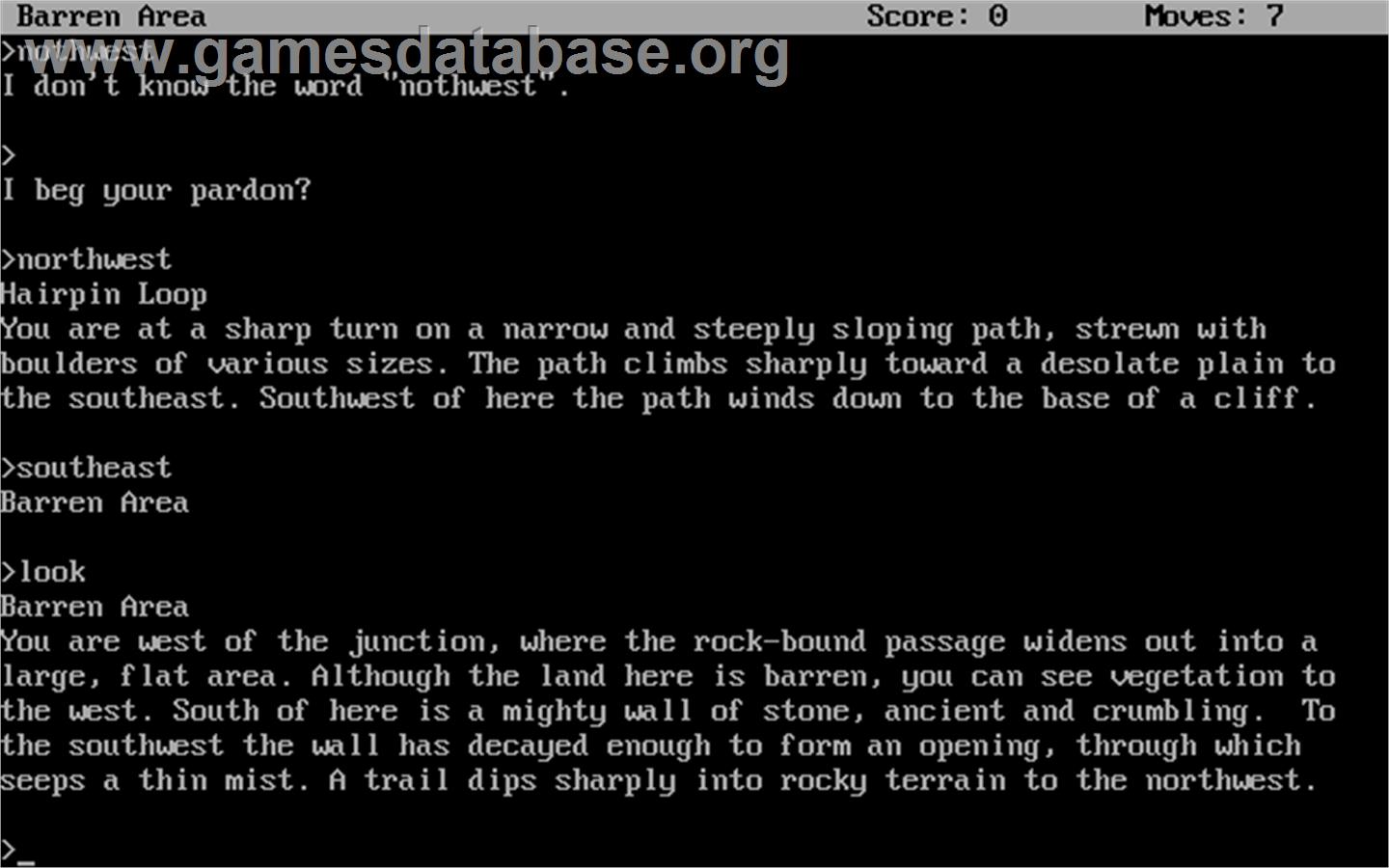Zork III - The Dungeon Master - Microsoft DOS - Artwork - In Game