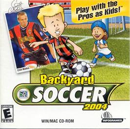 Box cover for Backyard Soccer 2004 on the Microsoft Windows.