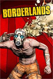 Box cover for Borderlands on the Microsoft Windows.