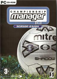 Box cover for Championship Manager - Season 03/04 on the Microsoft Windows.