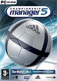 Box cover for Championship Manager 5 on the Microsoft Windows.