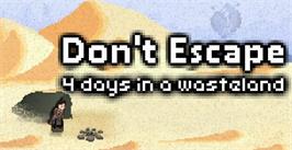Box cover for Don't Escape - 4 Days in a Wasteland on the Microsoft Windows.