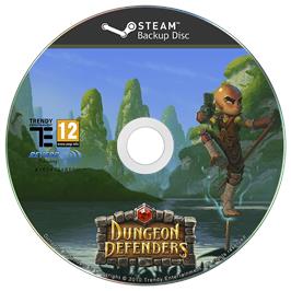 Box cover for Dungeon Defenders on the Microsoft Windows.