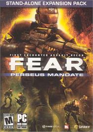 Box cover for F.E.A.R. - Perseus Mandate on the Microsoft Windows.