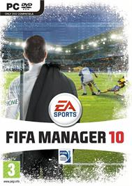 Box cover for FIFA Manager 10 on the Microsoft Windows.