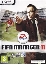Box cover for FIFA Manager 11 on the Microsoft Windows.