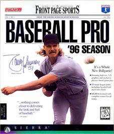 Box cover for Front Page Sports - Baseball Pro '96 Season on the Microsoft Windows.