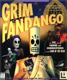 Box cover for Grim Fandango on the Microsoft Windows.