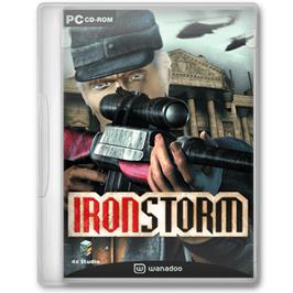 Box cover for Iron Storm on the Microsoft Windows.