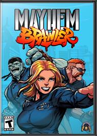 Box cover for Mayhem Brawler on the Microsoft Windows.