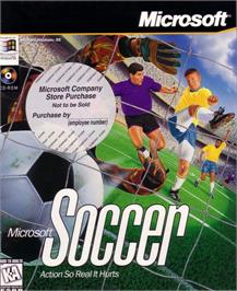 Box cover for Microsoft Soccer on the Microsoft Windows.