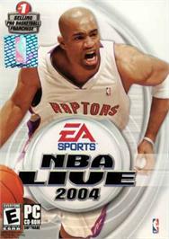 Box cover for NBA Live 2004 on the Microsoft Windows.