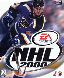 Box cover for NHL 2000 on the Microsoft Windows.