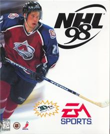 Box cover for NHL 98 on the Microsoft Windows.
