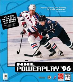 Box cover for NHL Powerplay '96 on the Microsoft Windows.