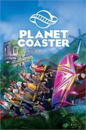 Box cover for Planet Coaster on the Microsoft Windows.