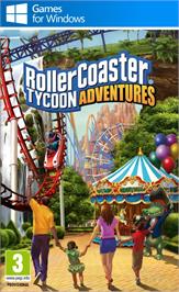 Box cover for RollerCoaster Tycoon Adventures on the Microsoft Windows.