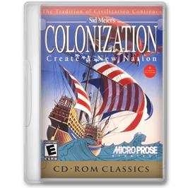 Box cover for Sid Meier's Colonization on the Microsoft Windows.