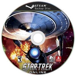Box cover for Star Trek Online on the Microsoft Windows.