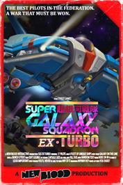 Box cover for Super Galaxy Squadron EX Turbo on the Microsoft Windows.