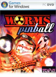 Box cover for Worms Pinball on the Microsoft Windows.
