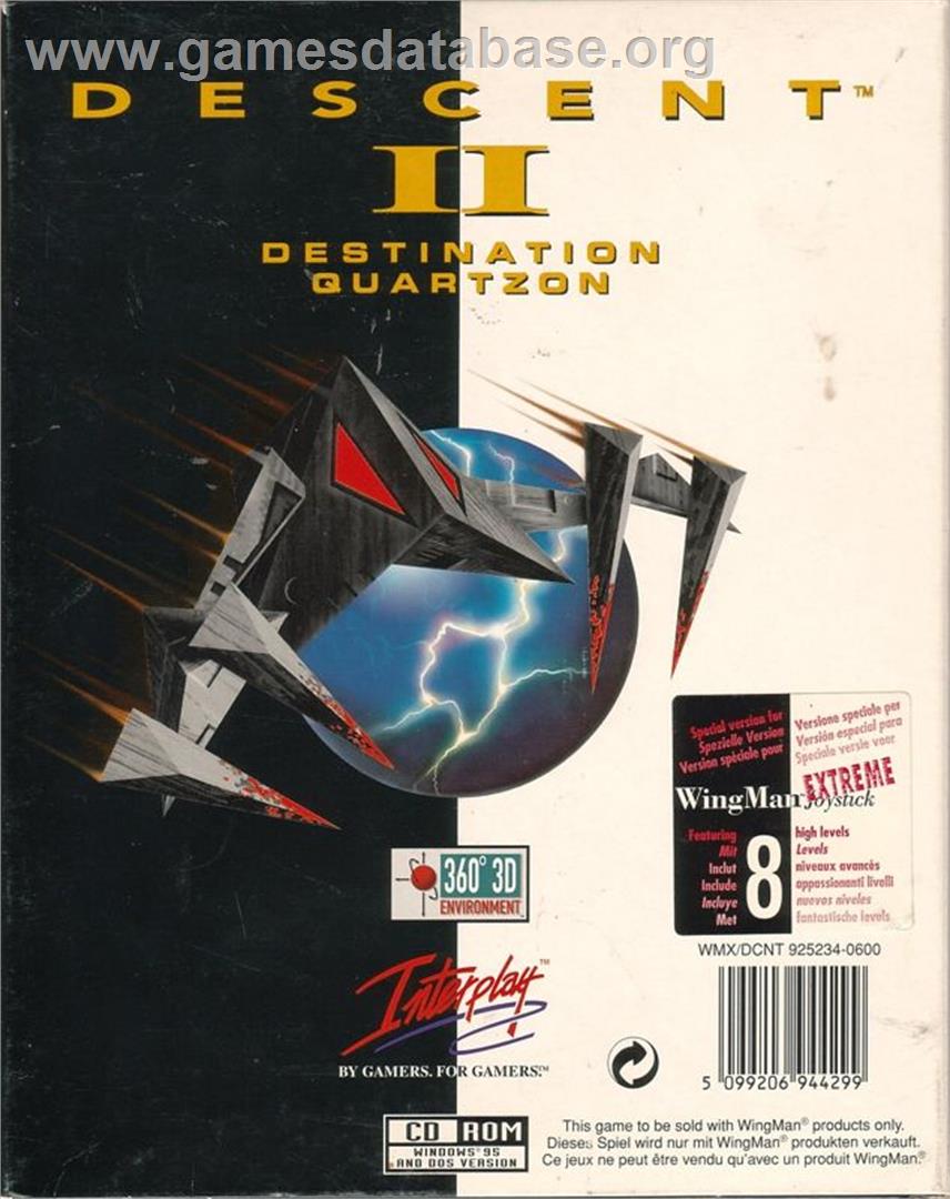 Descent 2 - Destination Quartzon - Microsoft Windows - Artwork - Box