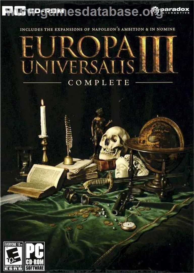 Europa Universalis 3 - Complete - Microsoft Windows - Artwork - Box