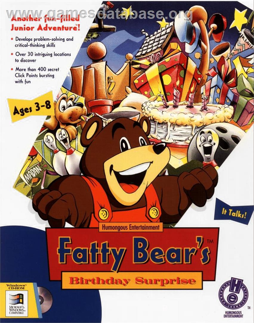 Fatty Bear's Birthday Surprise - Microsoft Windows - Artwork - Box