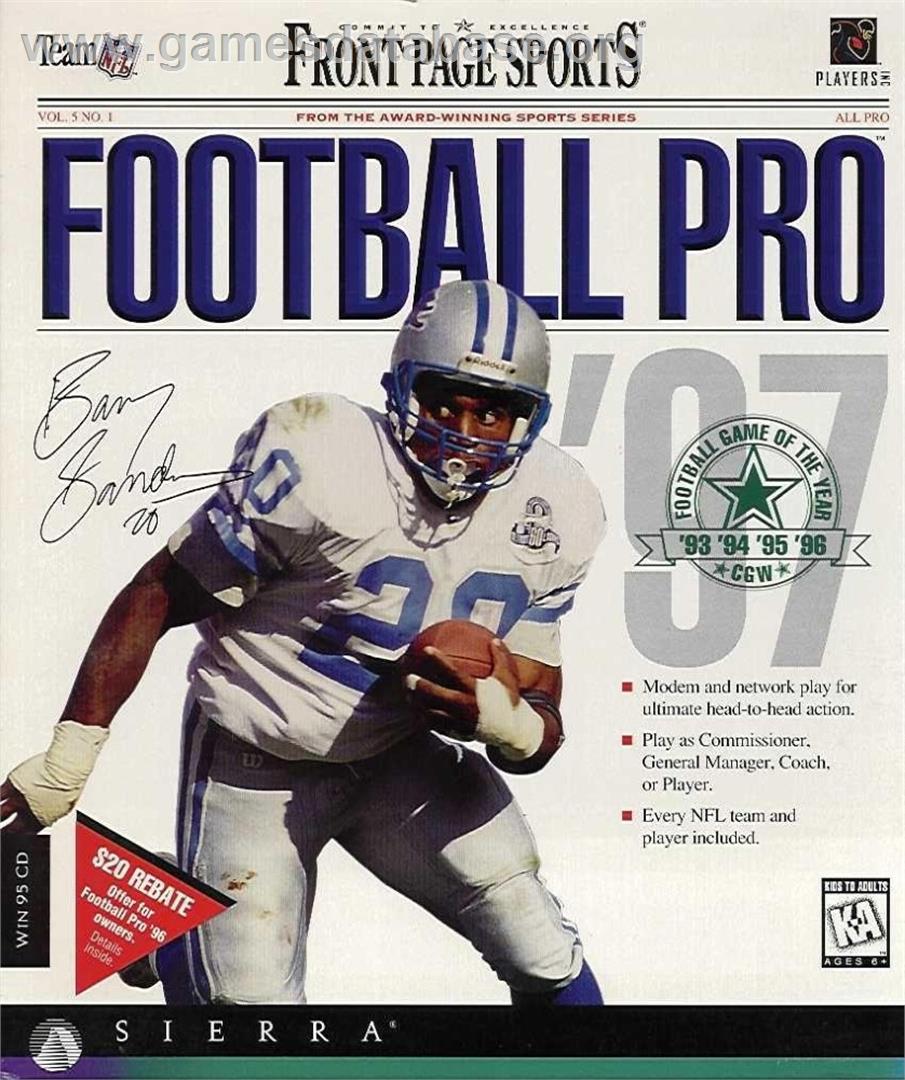 Front Page Sports - Football Pro '97 - Microsoft Windows - Artwork - Box