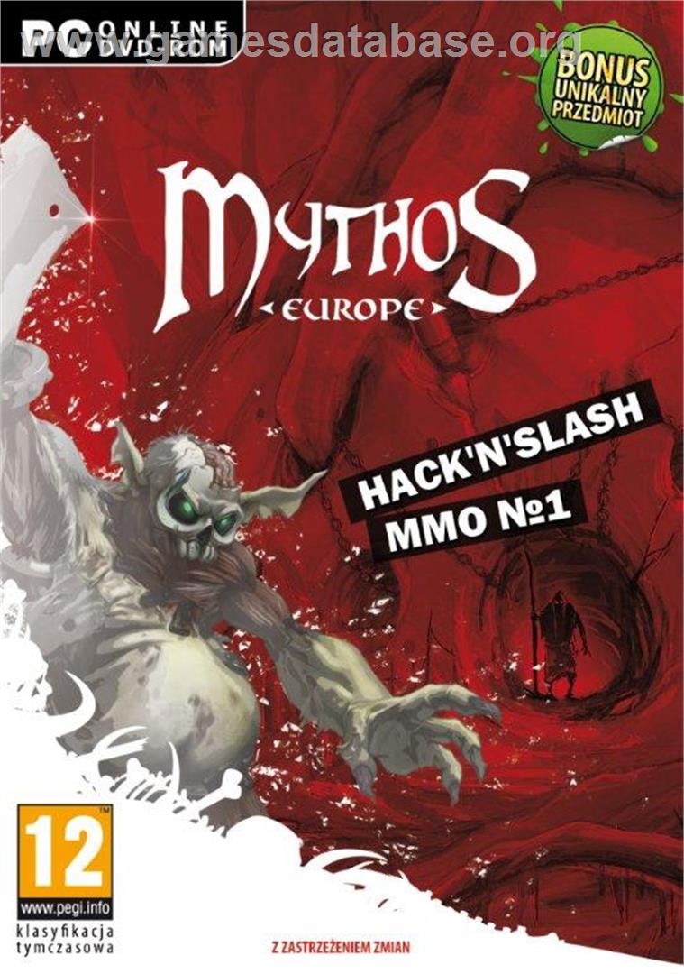 Mythos (2011) - Microsoft Windows - Artwork - Box