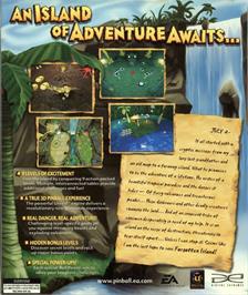 Box back cover for Adventure Pinball - Forgotten Island on the Microsoft Windows.