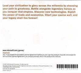 Box back cover for Age of Empires - Collector's Edition on the Microsoft Windows.
