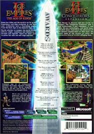 Box back cover for Age of Empires 2 - Gold Edition on the Microsoft Windows.