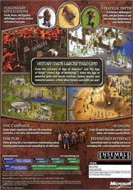 Box back cover for Age of Mythology - Extended Edition on the Microsoft Windows.