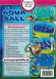 Box back cover for AquaBall on the Microsoft Windows.