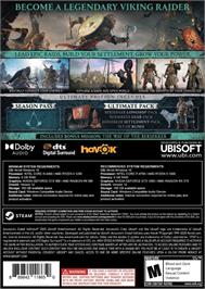 Box back cover for Assassin's Creed - Valhalla (Gold Edition) on the Microsoft Windows.