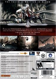 Box back cover for Assassin's Creed 2 on the Microsoft Windows.