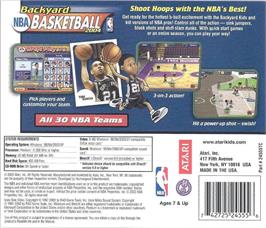 Box back cover for Backyard Basketball 2004 on the Microsoft Windows.