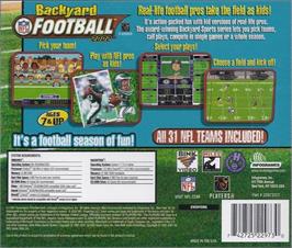 Box back cover for Backyard Football 2002 on the Microsoft Windows.