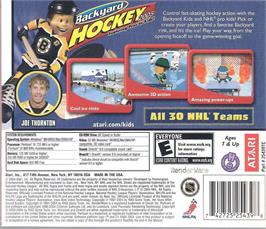 Box back cover for Backyard Hockey 2005 on the Microsoft Windows.