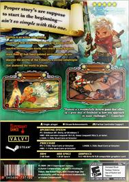 Box back cover for Bastion on the Microsoft Windows.